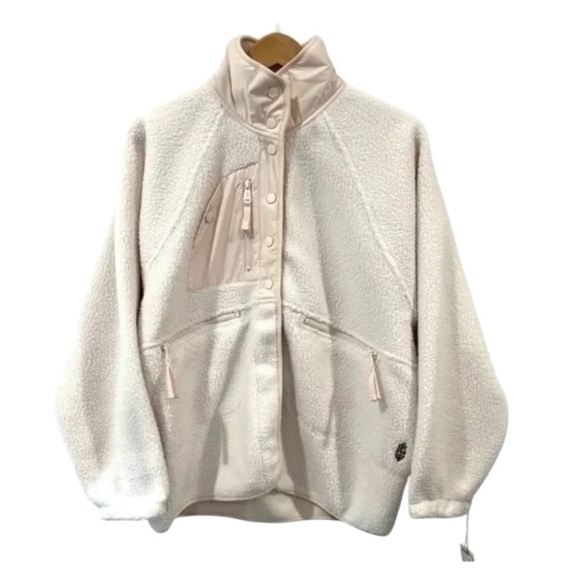 Free People Movement X Hatch Hit The Slopes Jacket Fleece Canvas NEW - Picture 1 of 13